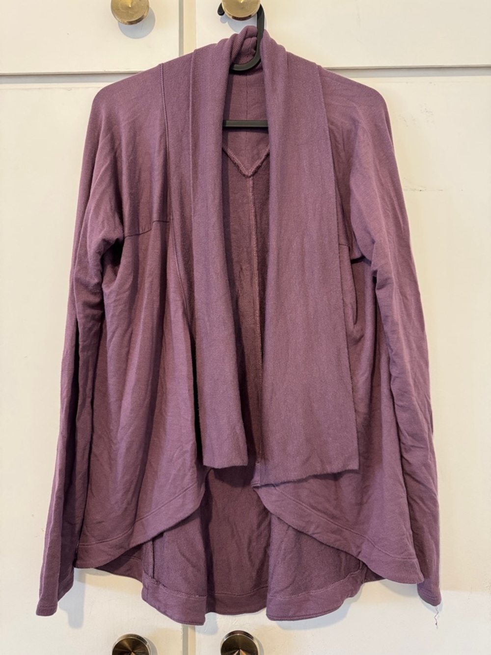 Athleta open-front cardigan in dusty mauve